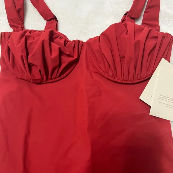 Faithfull the Brand Red One Piece Swimsuit - Picture 3 of 8